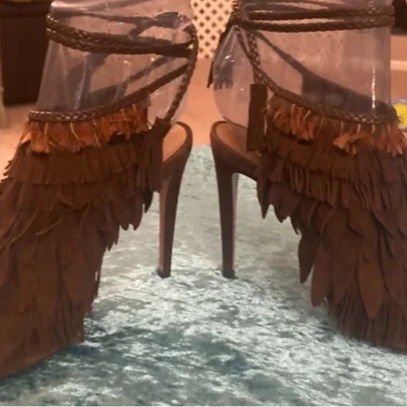New...Aquazzura Pocohontas Heels❤️👠 - Picture 2 of 5